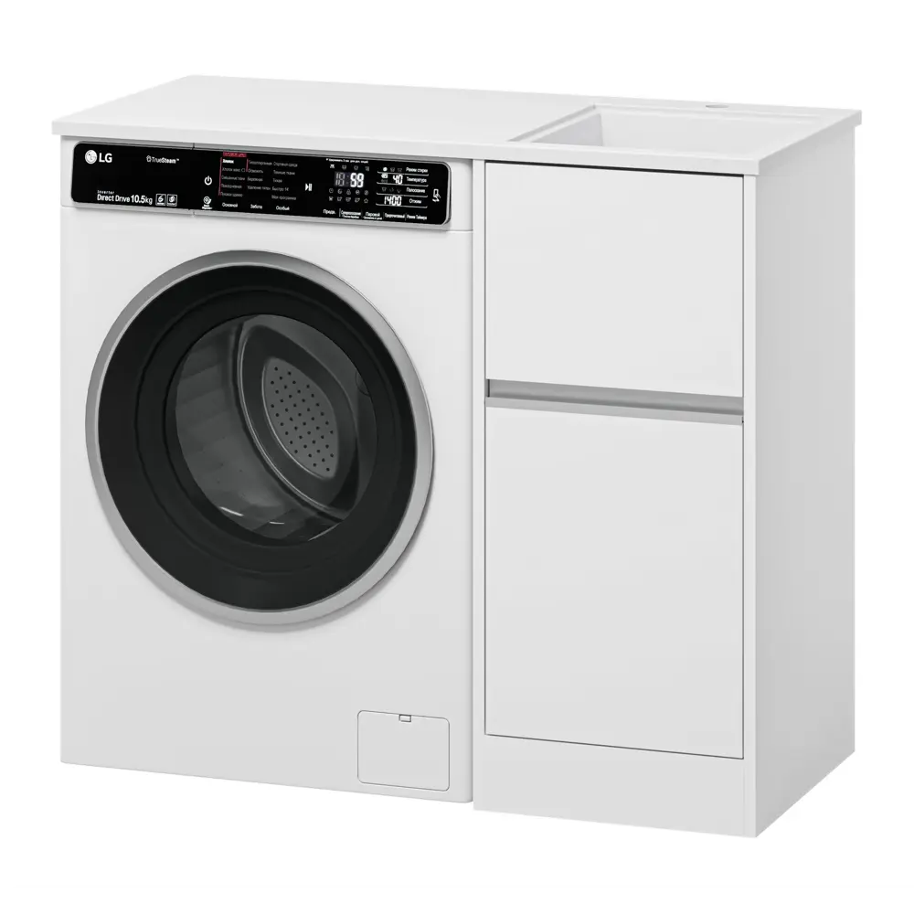 Фото 6 Тумба под раковину напольная Misty УТ000026851 39см цвет белый