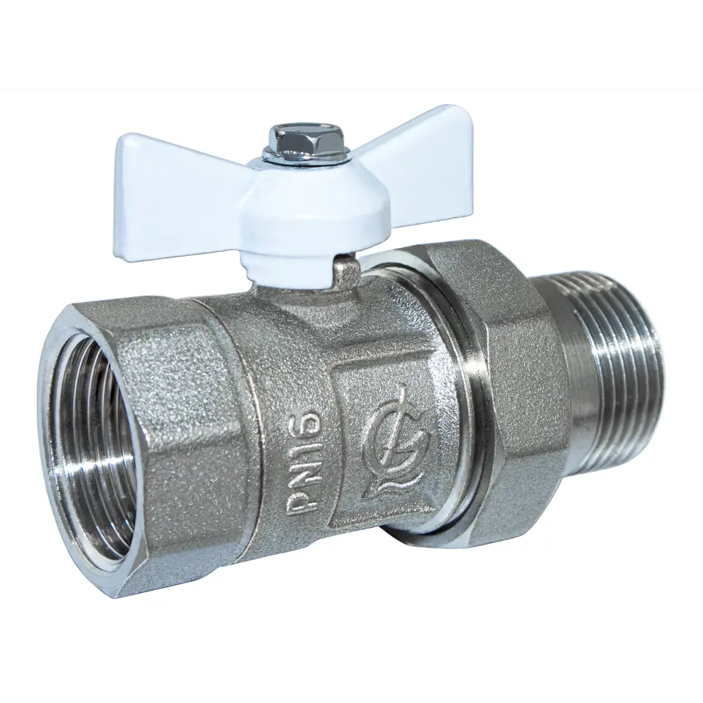 Фото Кран шаровой с американкой прямой Галлоп 132 Практик DN20 PN16 3/4" ВР-НР латунь ручка бабочка 0114006_НСК Фото Кран шаровой с американкой прямой Галлоп 132 Практик DN20 PN16 3/4" ВР-НР латунь ручка бабочка 0114006_НСК