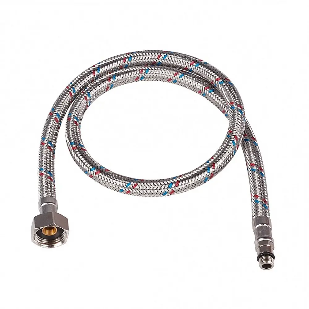 Фото 3 Подводка для смесителя Интерскол 1/2" М10 80 см Фото 3 Подводка для смесителя Интерскол 1/2" М10 80 см