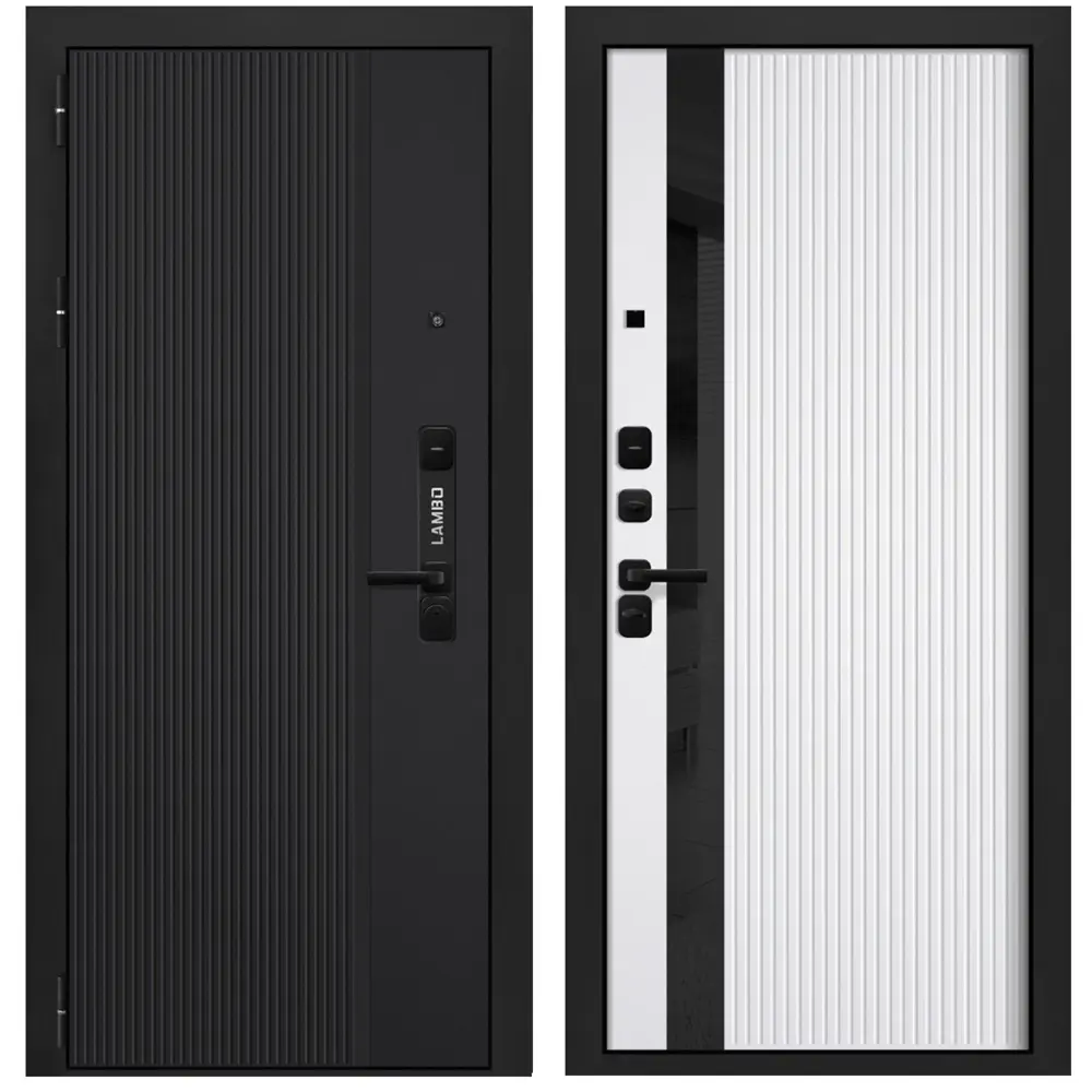 Фото Входная дверь Foreman Lambo 1 левый 205x96см цвет черный кварц/беллучи Фото Входная дверь Foreman Lambo 1 левый 205x96см цвет черный кварц/беллучи