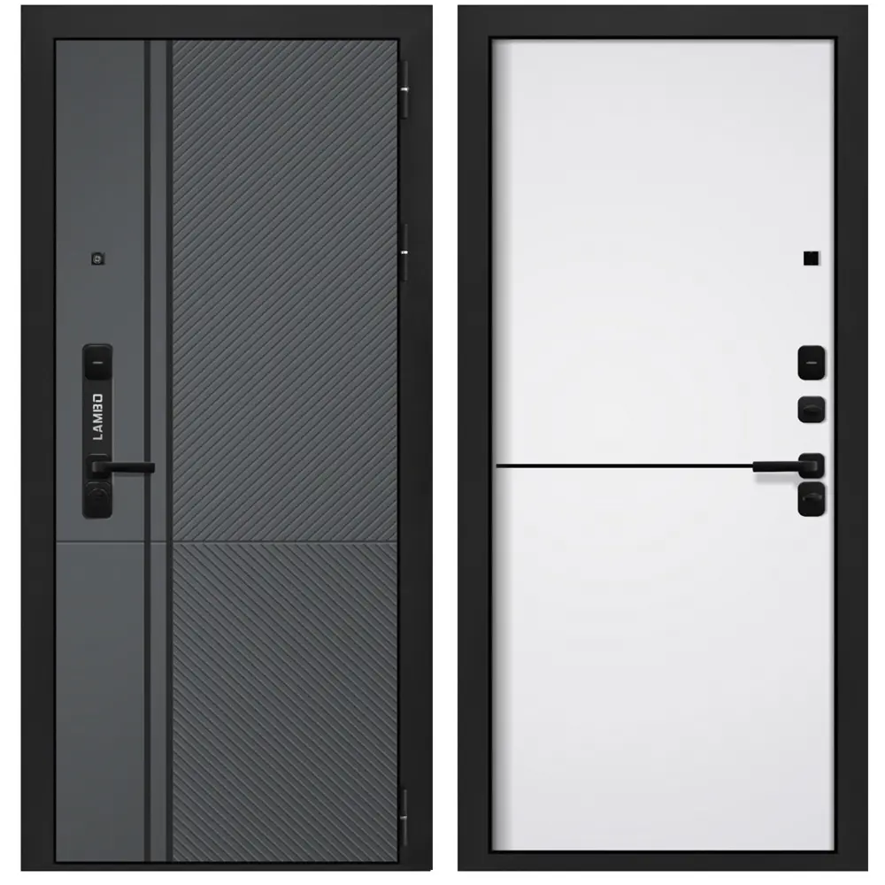 Фото Входная дверь Foreman Lambo 3 правый 205x86см цвет графит/беллучи Фото Входная дверь Foreman Lambo 3 правый 205x86см цвет графит/беллучи