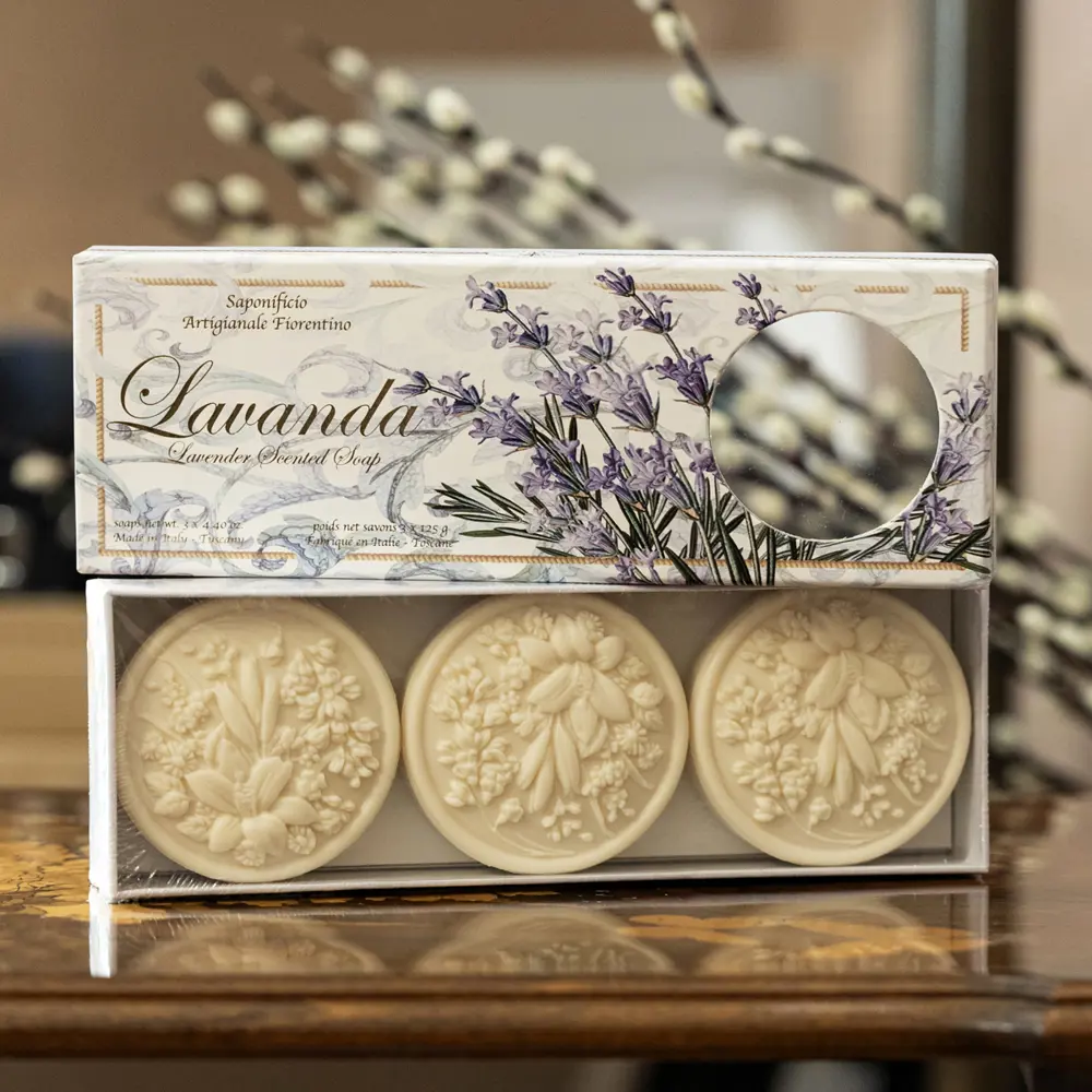 Фото 3 Твердое мыло Saponificio Artigianale SAF WA 61 ручной работы лаванда 125 гр 3 шт