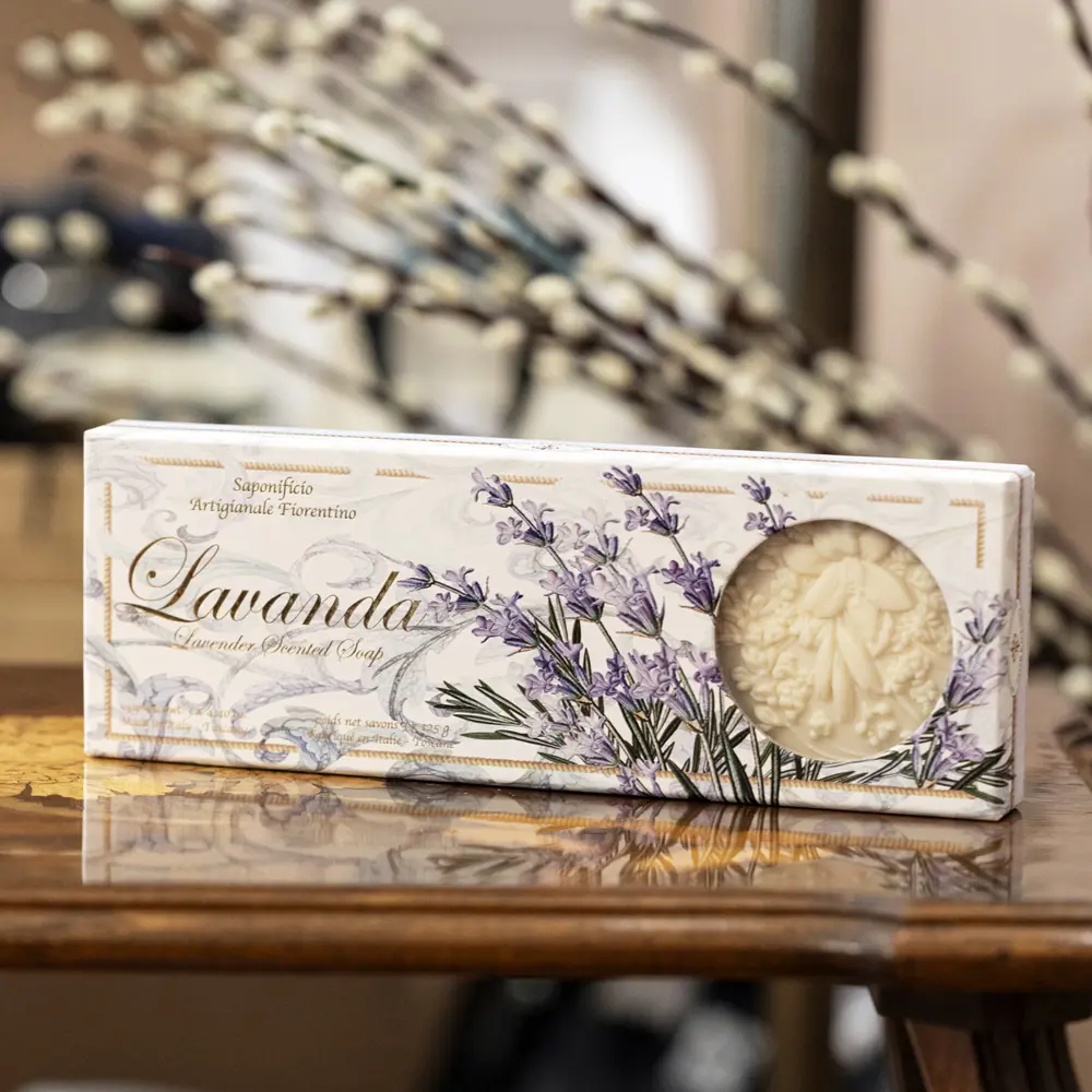 Фото Твердое мыло Saponificio Artigianale SAF WA 61 ручной работы лаванда 125 гр 3 шт