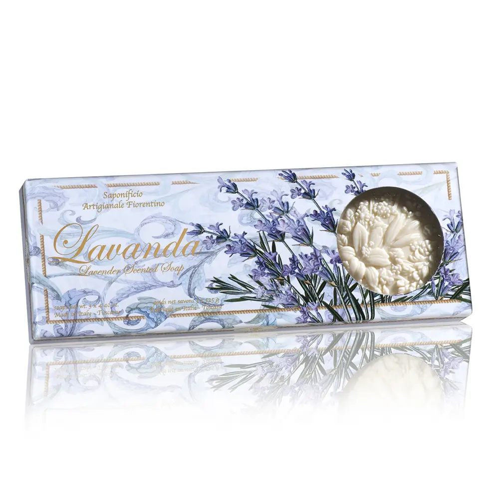 Фото 2 Твердое мыло Saponificio Artigianale SAF WA 61 ручной работы лаванда 125 гр 3 шт