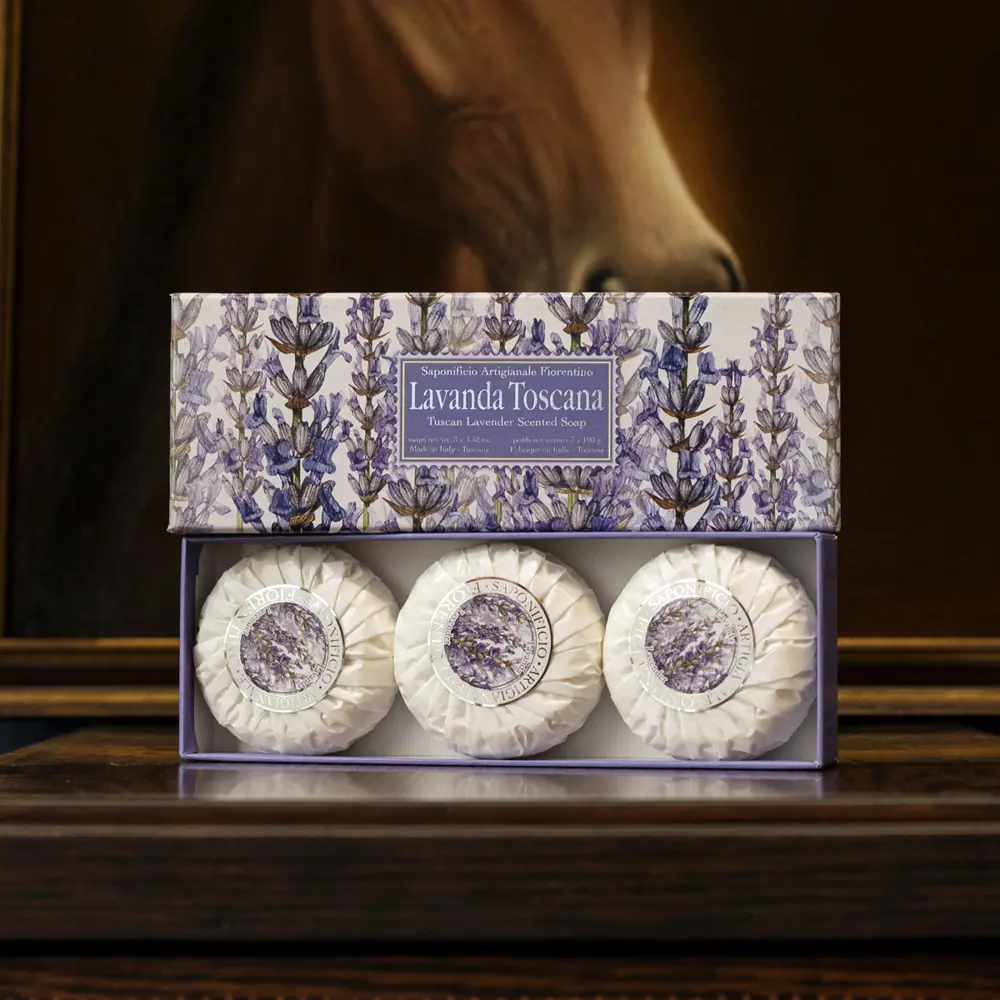 Фото Твердое мыло Saponificio Artigianale SAF ручной работы лаванда 3х100гр Фото Твердое мыло Saponificio Artigianale SAF ручной работы лаванда 3х100гр