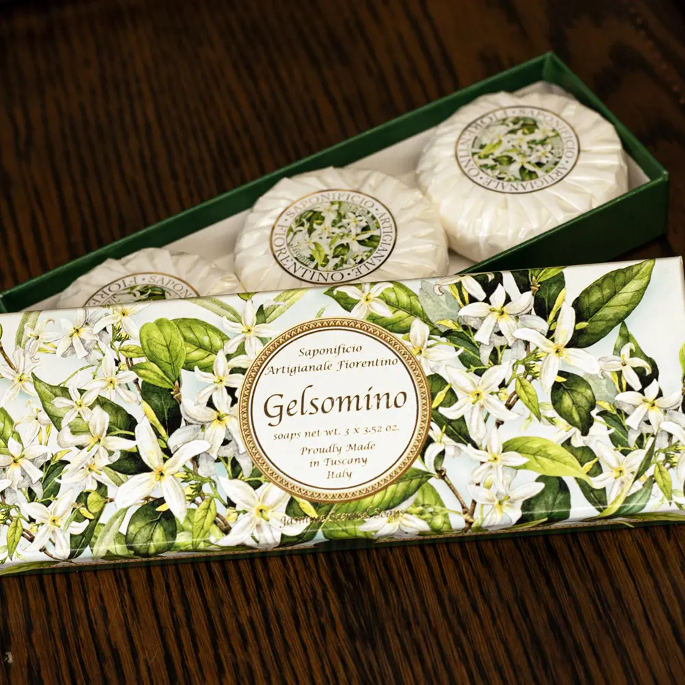 Фото Твердое мыло Saponificio Artigianale SAF ручной работы жасмин 3х100гр Фото Твердое мыло Saponificio Artigianale SAF ручной работы жасмин 3х100гр