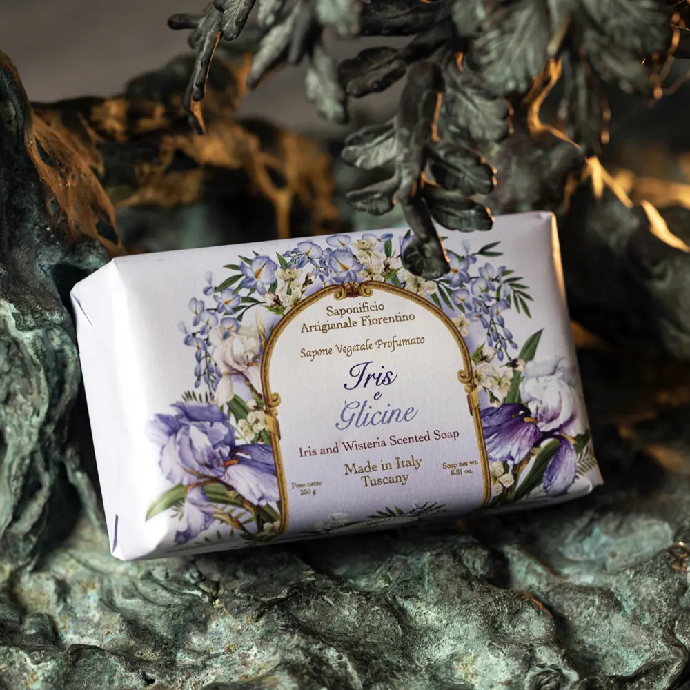 Фото 3 Твердое мыло Saponificio Artigianale SAF ручной работы ирис и глициния 2х250гр