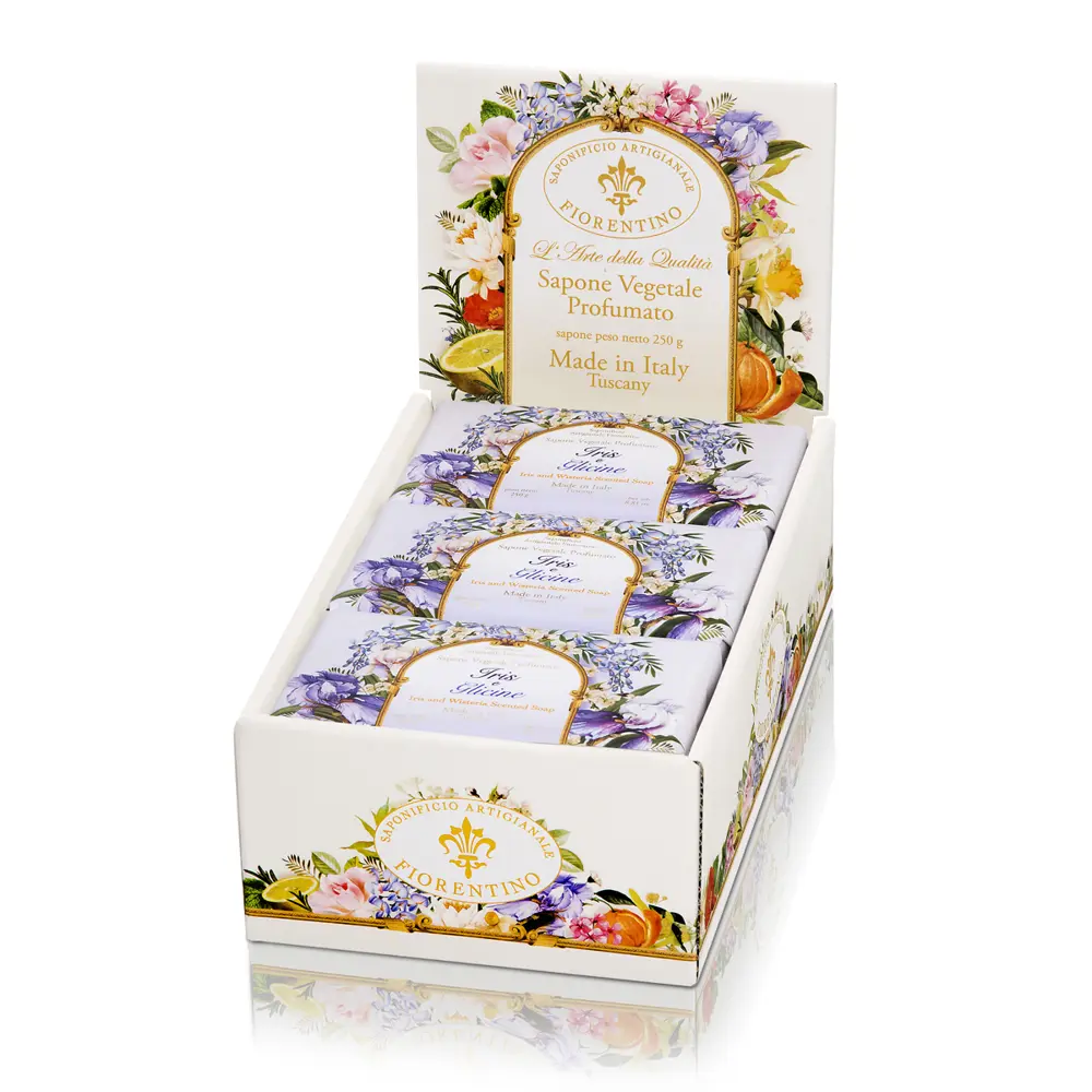 Фото 2 Твердое мыло Saponificio Artigianale SAF ручной работы ирис и глициния 2х250гр