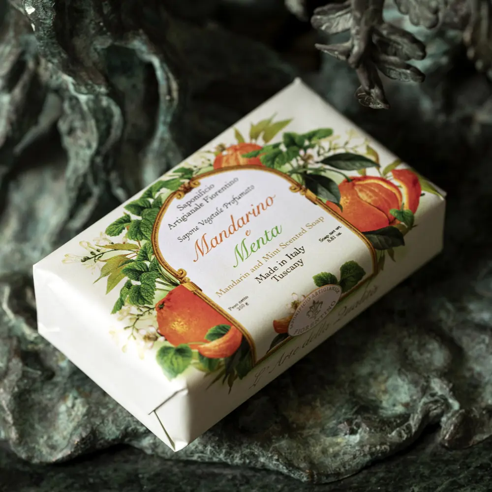 Фото Твердое мыло Saponificio Artigianale SAF ручной работы мандарин и мята 2х250гр