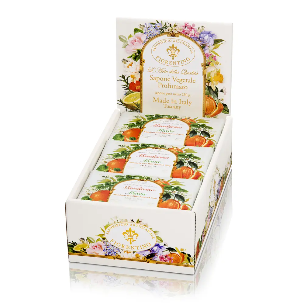 Фото 2 Твердое мыло Saponificio Artigianale SAF ручной работы мандарин и мята 2х250гр