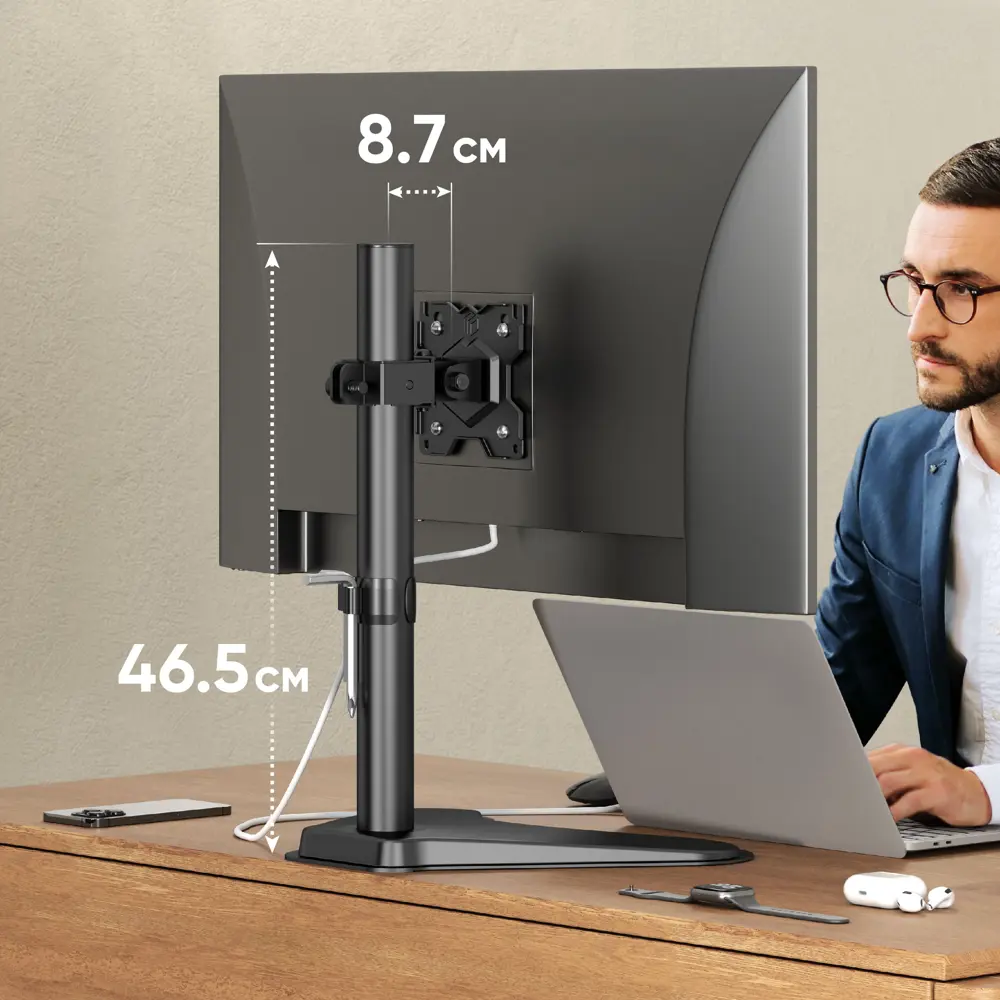 Фото 8 Кронштейн для монитора настольный 13-34 ONKRON D101FS цвет черный