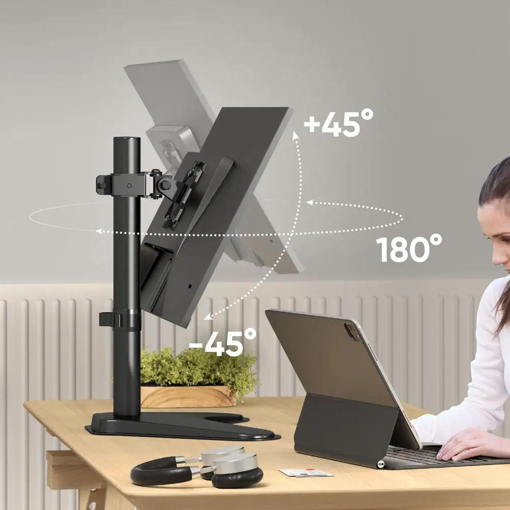 Фото 6 Кронштейн для монитора настольный 13-34 ONKRON D101FS цвет черный