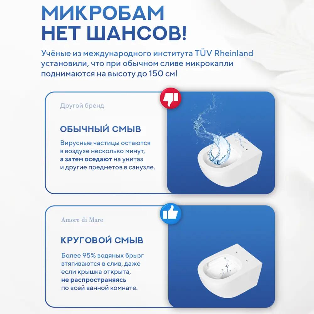 Фото 13 Инсталляция с унитазом комплект 7 в 1: инсталляция Tece 9400413 с подвесным унитазом торнадо Amore di Mare Lenza Tornado P252-T с сиденьем микролифт Фото 13 Инсталляция с унитазом комплект 7 в 1: инсталляция Tece 9400413 с подвесным унитазом торнадо Amore di Mare Lenza Tornado P252-T с сиденьем микролифт