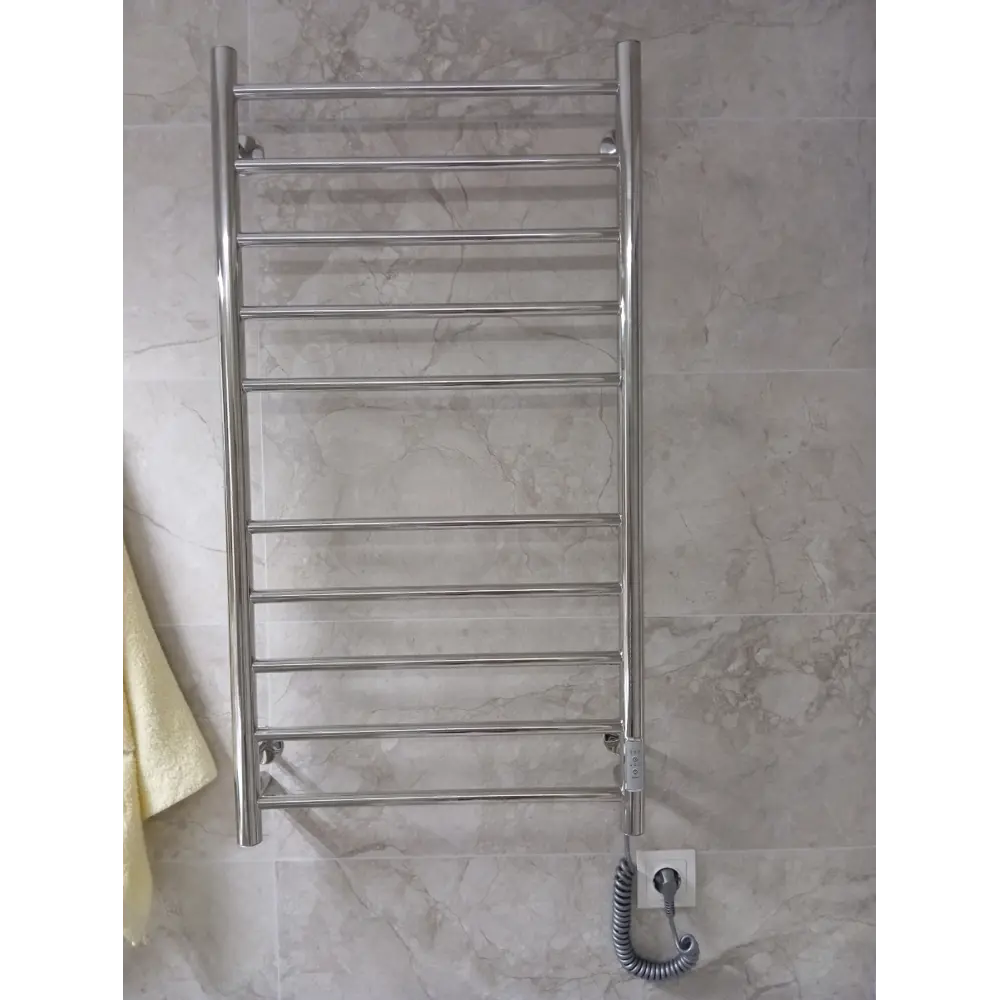 Фото 3 Полотенцесушитель электрический Ника Way-2 П 500x800 мм 100 Вт с терморегулятором лесенка цвет хром Фото 3 Полотенцесушитель электрический Ника Way-2 П 500x800 мм 100 Вт с терморегулятором лесенка цвет хром