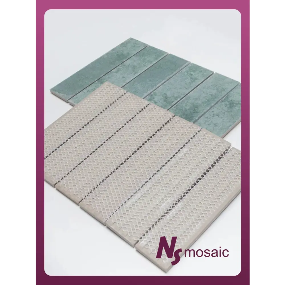 Фото 6 Декоративная мозаика Nsmosaic R-366 NS11PL0095 30.6x19.8см цвет Зеленый