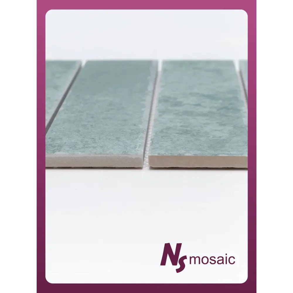 Фото 4 Декоративная мозаика Nsmosaic R-366 NS11PL0095 30.6x19.8см цвет Зеленый