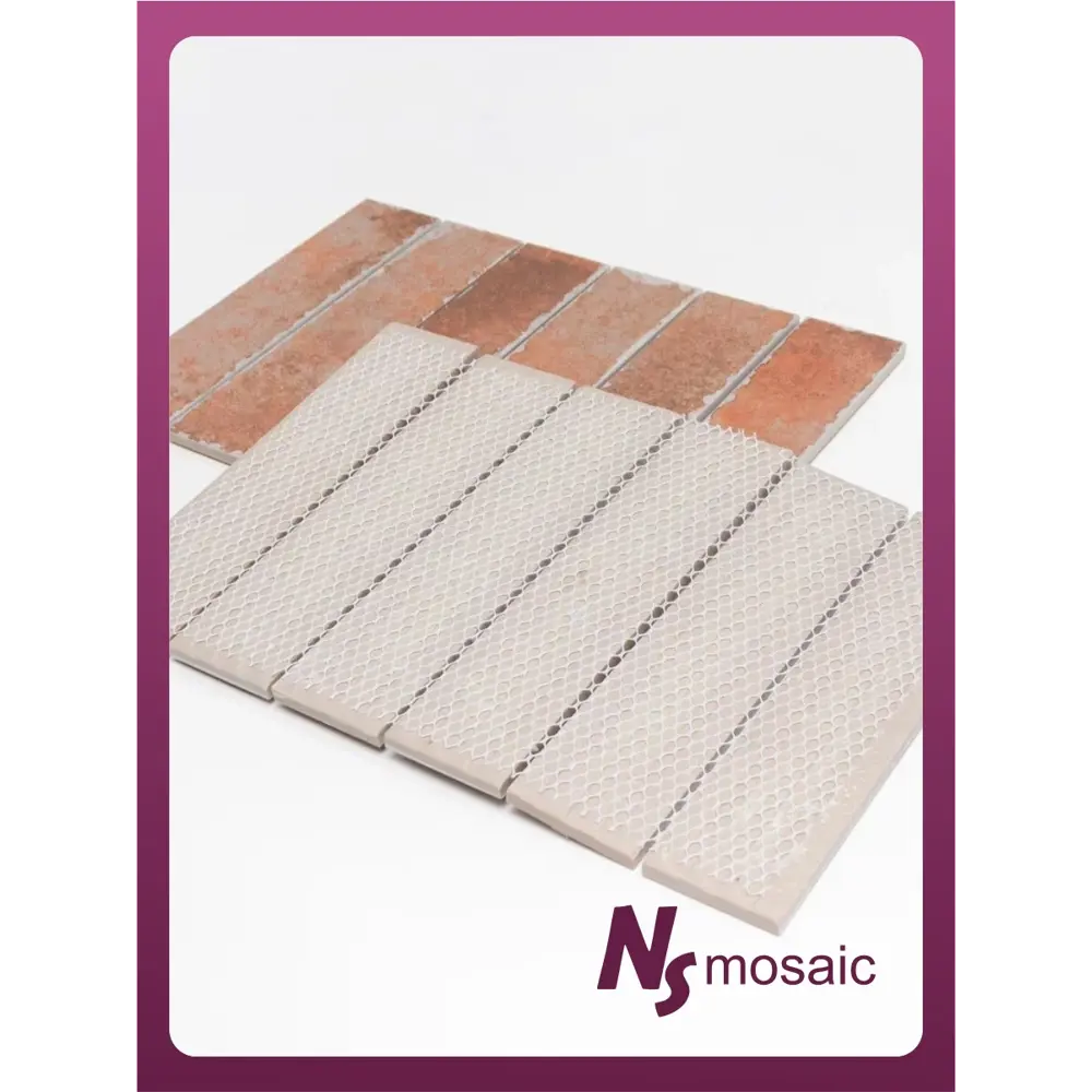 Фото 6 Декоративная мозаика Nsmosaic R-368 NS11PL0097 30.6x19.8см цвет Коричневый
