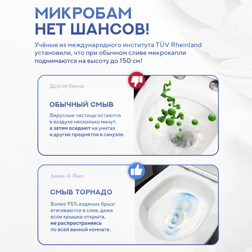 Фото 10 Инсталляция с унитазом комплект 7 в 1: инсталляция Tece 9400414 с подвесным унитазом торнадо Amore di Mare Temo Tornado P322-T с сиденьем микролифт Фото 10 Инсталляция с унитазом комплект 7 в 1: инсталляция Tece 9400414 с подвесным унитазом торнадо Amore di Mare Temo Tornado P322-T с сиденьем микролифт