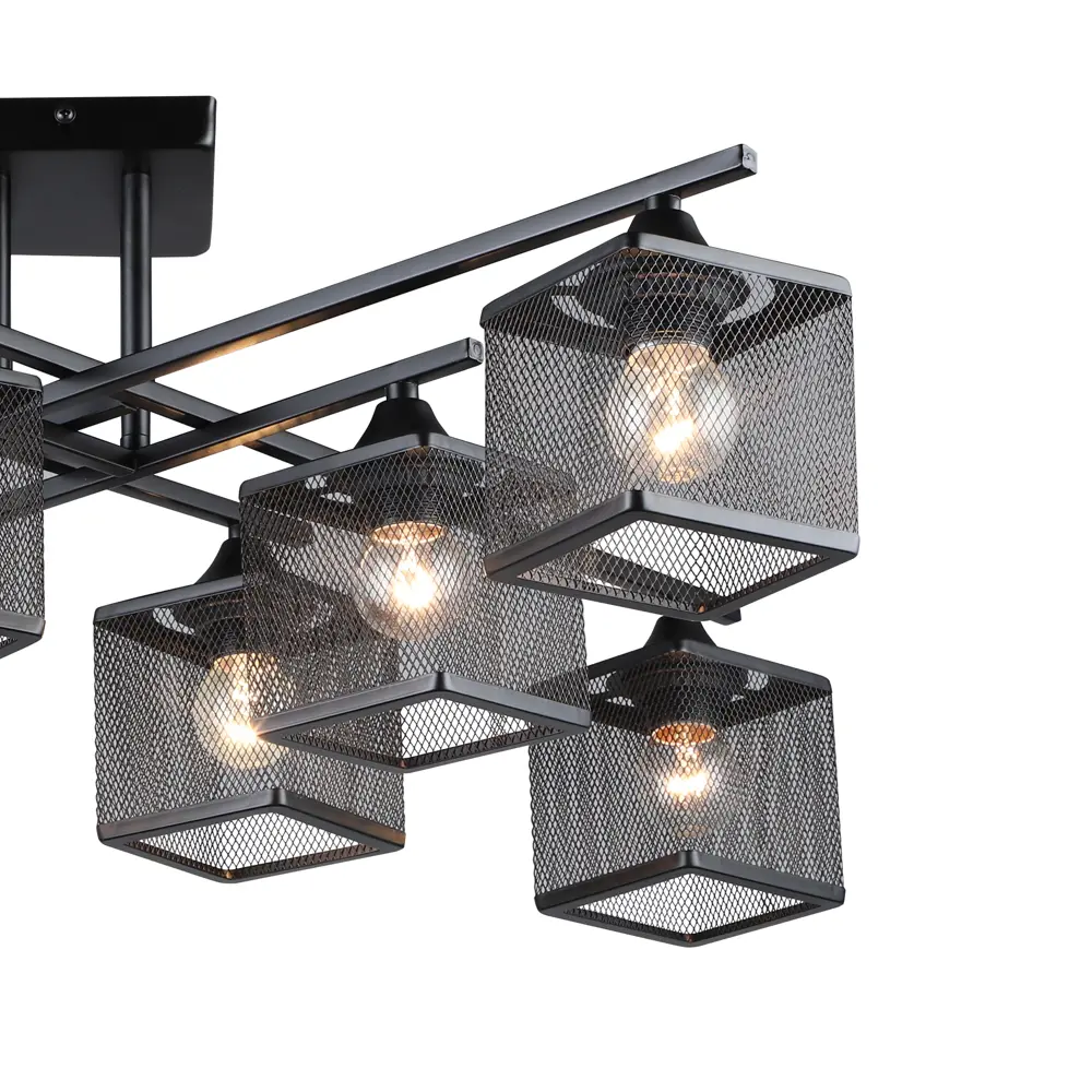 Фото 4 Люстра потолочная Флави SF3398/8C-BK 8 ламп 24 м² цвет черный Фото 4 Люстра потолочная Флави SF3398/8C-BK 8 ламп 24 м² цвет черный