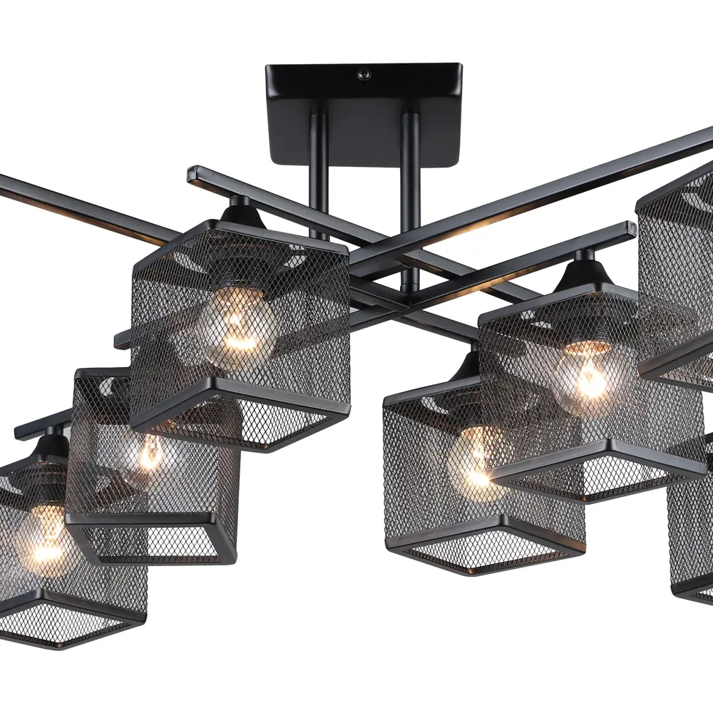 Фото 3 Люстра потолочная Флави SF3398/8C-BK 8 ламп 24 м² цвет черный Фото 3 Люстра потолочная Флави SF3398/8C-BK 8 ламп 24 м² цвет черный