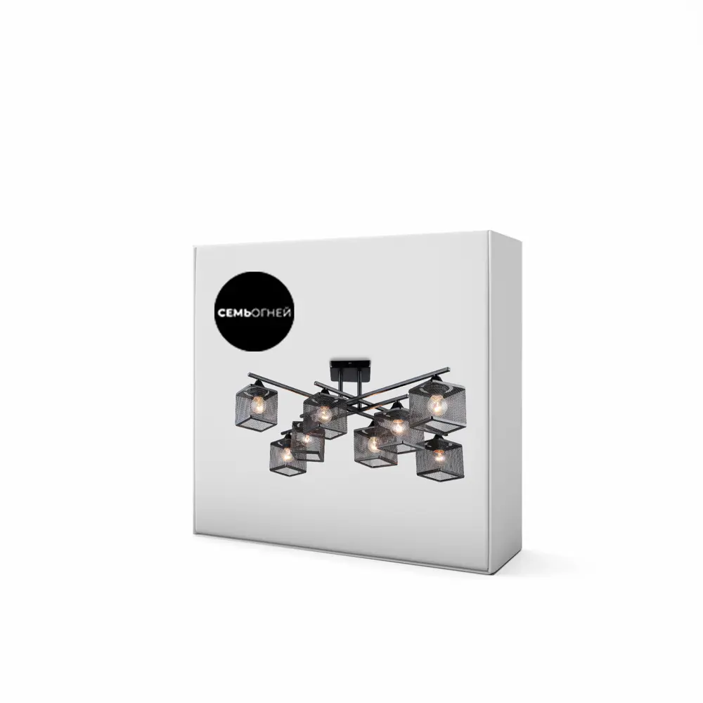 Фото 5 Люстра потолочная Флави SF3398/8C-BK 8 ламп 24 м² цвет черный Фото 5 Люстра потолочная Флави SF3398/8C-BK 8 ламп 24 м² цвет черный