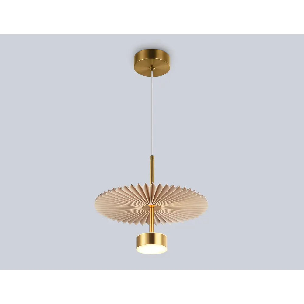 Фото 3 Светильник подвесной светодиодная Ambrella light High light Lh72603* 4 м² желтый свет цвет бежевый/латунь Фото 3 Светильник подвесной светодиодная Ambrella light High light Lh72603* 4 м² желтый свет цвет бежевый/латунь