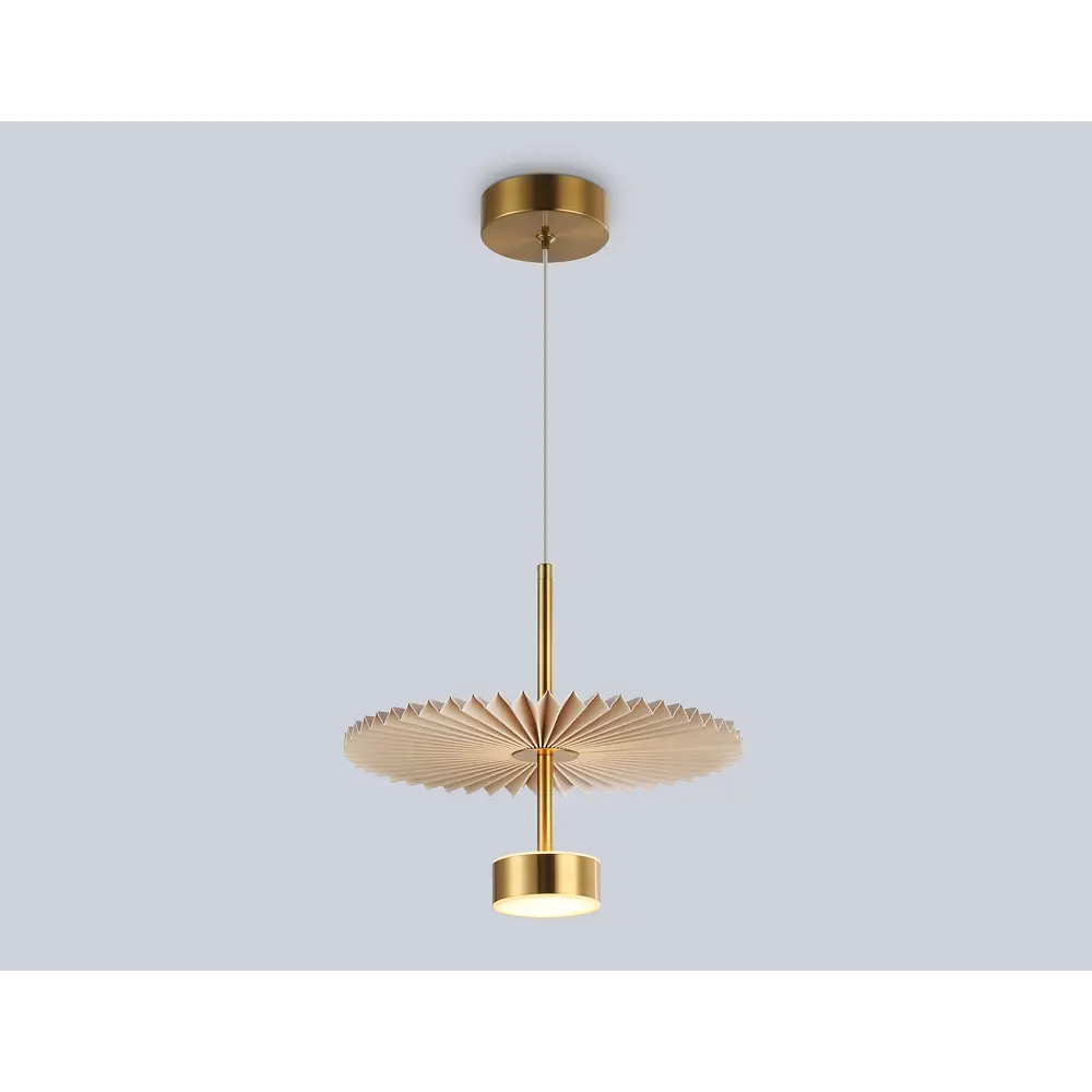 Фото 2 Светильник подвесной светодиодная Ambrella light High light Lh72603* 4 м² желтый свет цвет бежевый/латунь Фото 2 Светильник подвесной светодиодная Ambrella light High light Lh72603* 4 м² желтый свет цвет бежевый/латунь