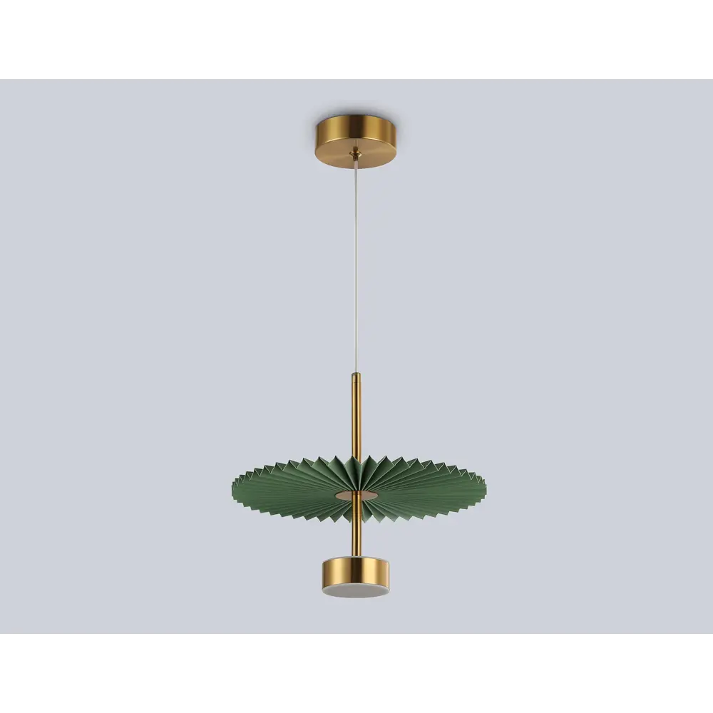 Фото 4 Светильник подвесной светодиодная Ambrella light High light Lh72609* 4 м² желтый свет цвет зеленый/латунь Фото 4 Светильник подвесной светодиодная Ambrella light High light Lh72609* 4 м² желтый свет цвет зеленый/латунь