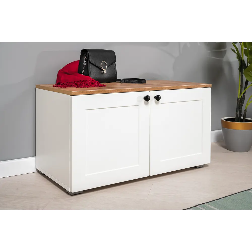 Фото 6 Комплект мебели для прихожей Mobi Остин 13.257+17.03-бз 80x210x42 см ЛДСП цвет белый Фото 6 Комплект мебели для прихожей Mobi Остин 13.257+17.03-бз 80x210x42 см ЛДСП цвет белый