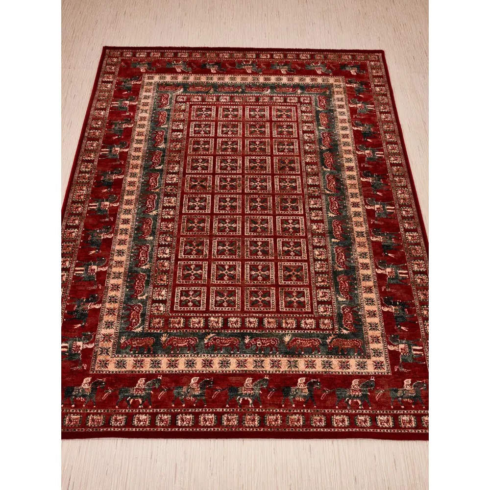 Фото 2 Ковер Kashqai 120x170 см шерсть 4301300 цвет красный Фото 2 Ковер Kashqai 120x170 см шерсть 4301300 цвет красный