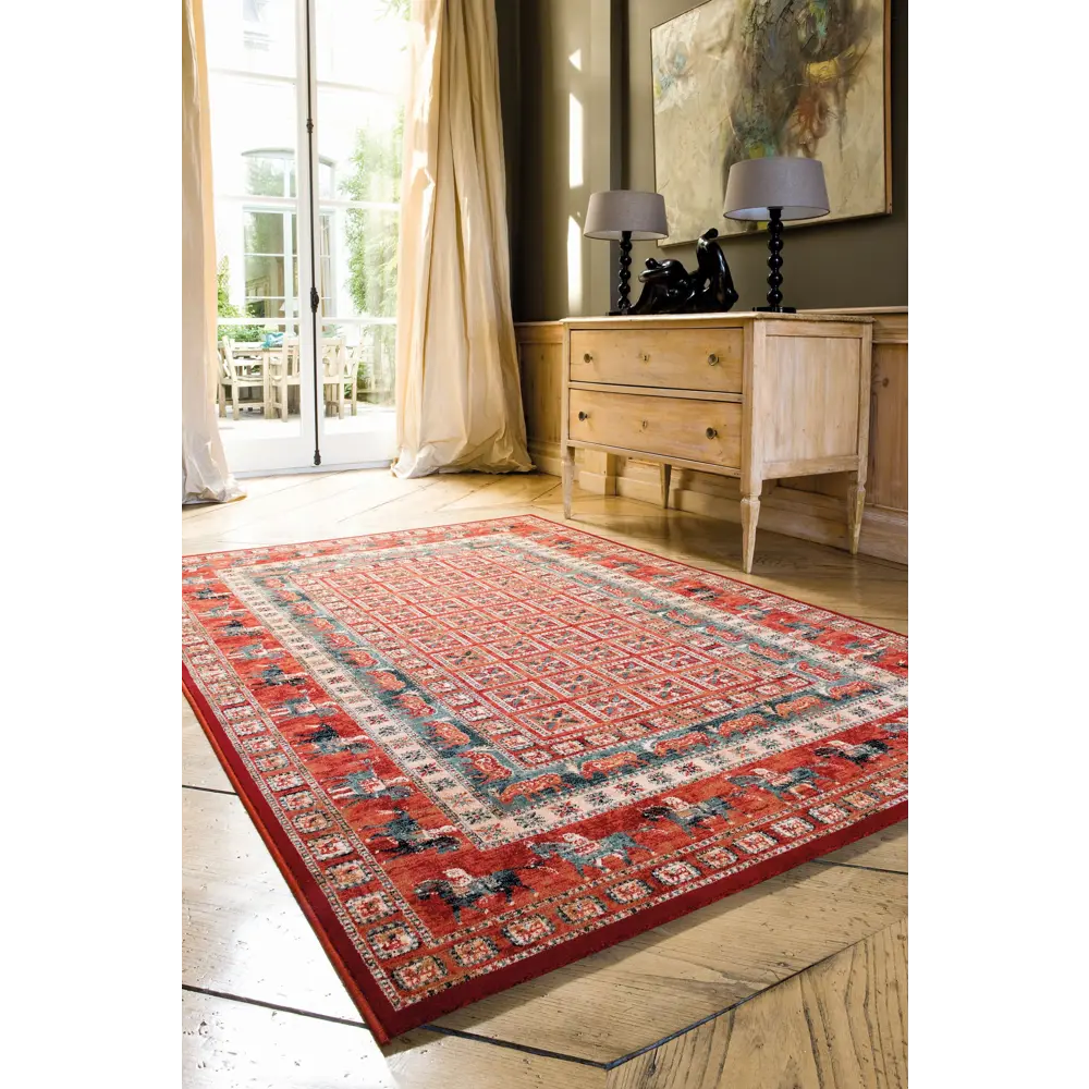 Фото 3 Ковер Kashqai 135x200 см шерсть 4301300 цвет красный