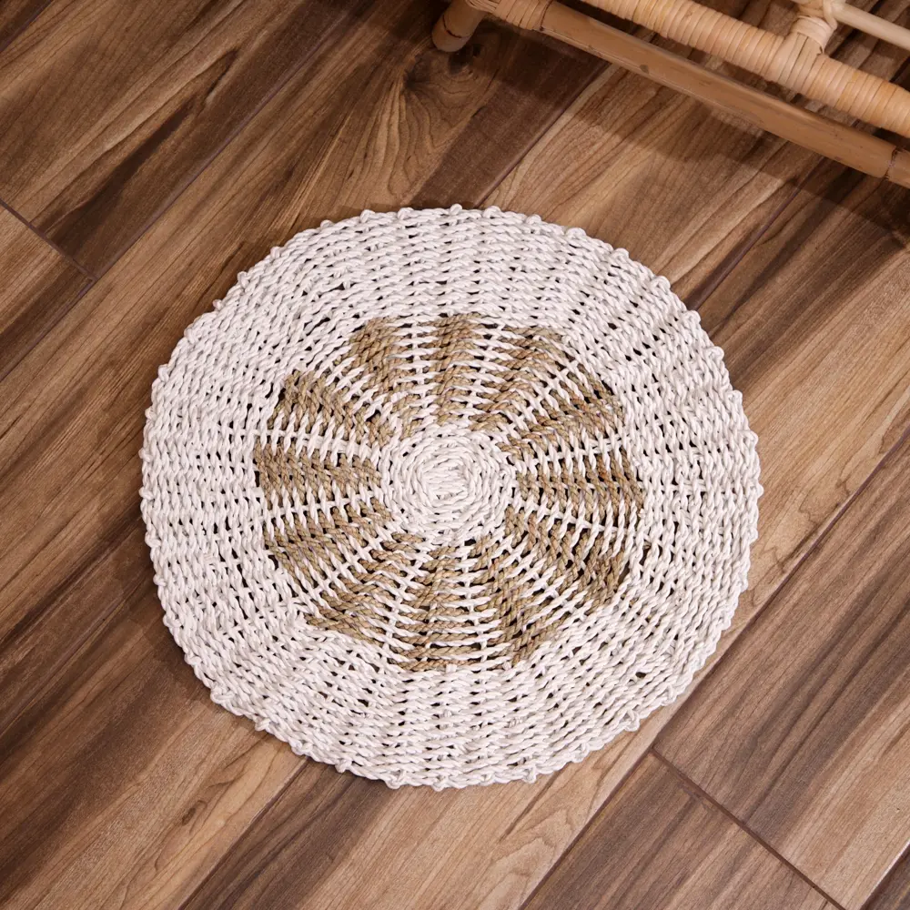Фото 2 Коврик плетёный круглый 50 см 7780169 Фото 2 Коврик плетёный круглый 50 см 7780169