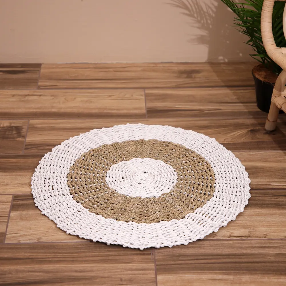 Фото Коврик плетёный круглый 60 см 7780138 Фото Коврик плетёный круглый 60 см 7780138