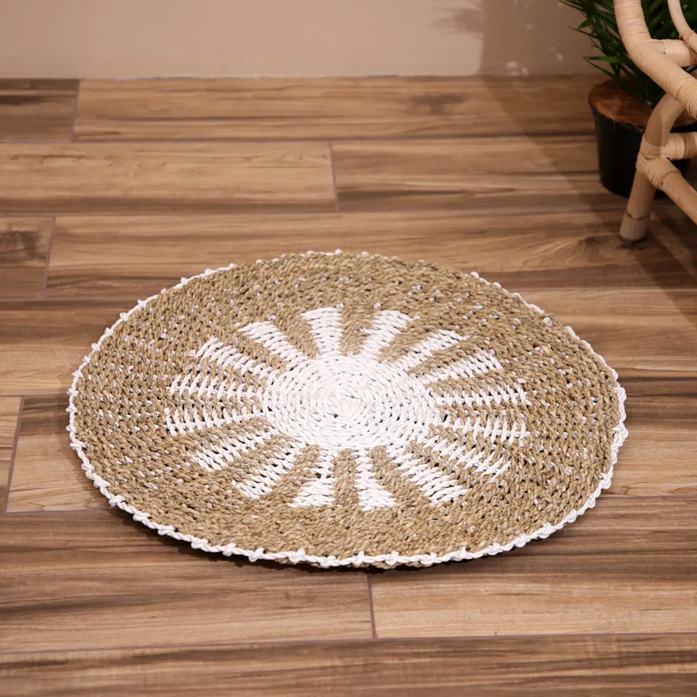 Фото Коврик плетёный круглый 60 см 7780168 Фото Коврик плетёный круглый 60 см 7780168