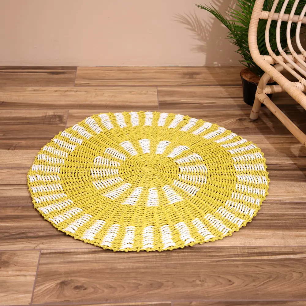 Фото Коврик плетёный круглый 80 см 7780162 Фото Коврик плетёный круглый 80 см 7780162