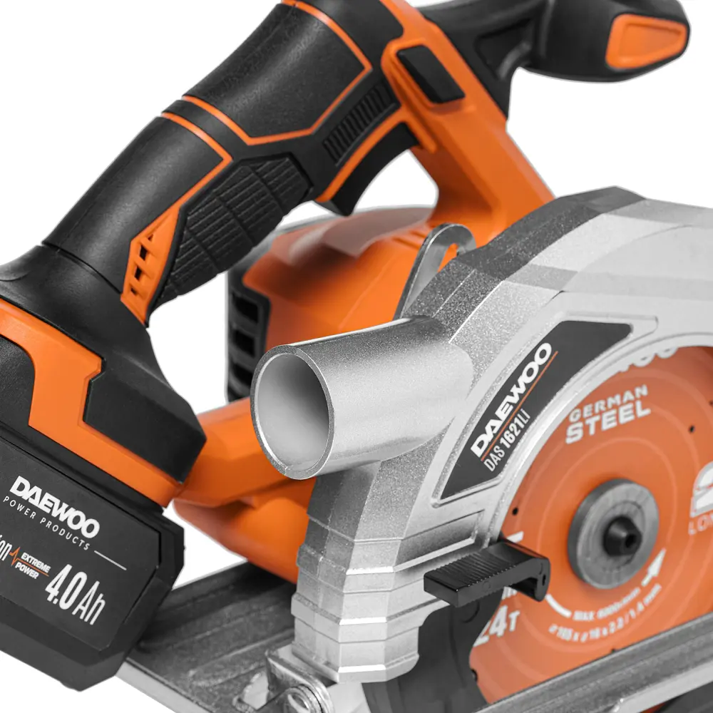 Фото 10 Пила циркулярная аккумуляторная Daewoo DAS 1621Li Set, 21 В Li-Ion 1x4 Ач, 165 мм Фото 10 Пила циркулярная аккумуляторная Daewoo DAS 1621Li Set, 21 В Li-Ion 1x4 Ач, 165 мм