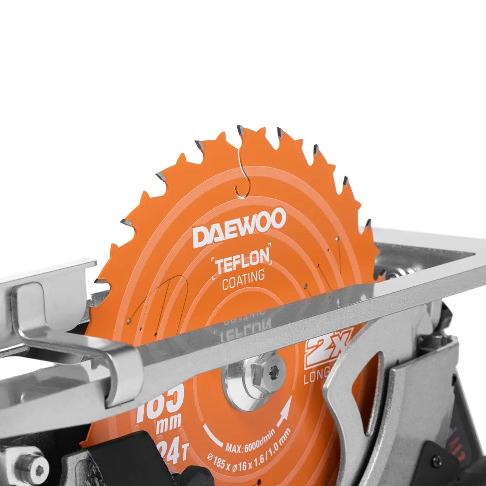 Фото 8 Пила циркулярная аккумуляторная бесщеточная Daewoo DAS 1821Li Set, 21 В Li-Ion 1x5 Ач, 185 мм Фото 8 Пила циркулярная аккумуляторная бесщеточная Daewoo DAS 1821Li Set, 21 В Li-Ion 1x5 Ач, 185 мм