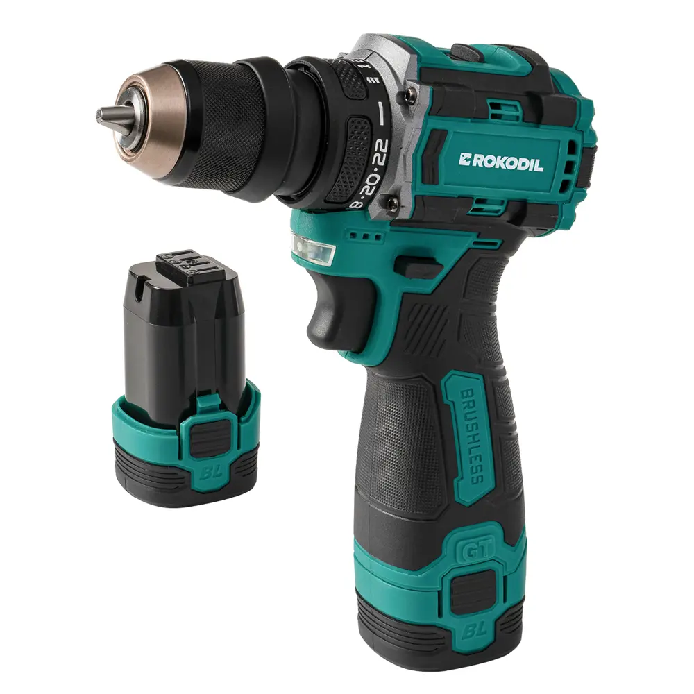 Фото Дрель-шуруповерт аккумуляторная бесщеточная Rokodil Twist 3 Air, 16 В Li-Ion 2x2 Ач Фото Дрель-шуруповерт аккумуляторная бесщеточная Rokodil Twist 3 Air, 16 В Li-Ion 2x2 Ач