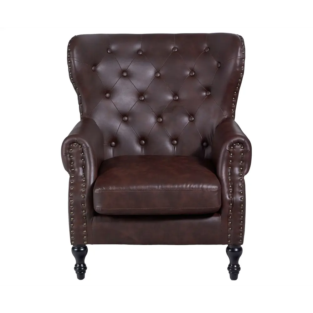 Фото Кресло Гласар Барон 70x86x74 см эко-кожа цвет коричневый Фото Кресло Гласар Барон 70x86x74 см эко-кожа цвет коричневый