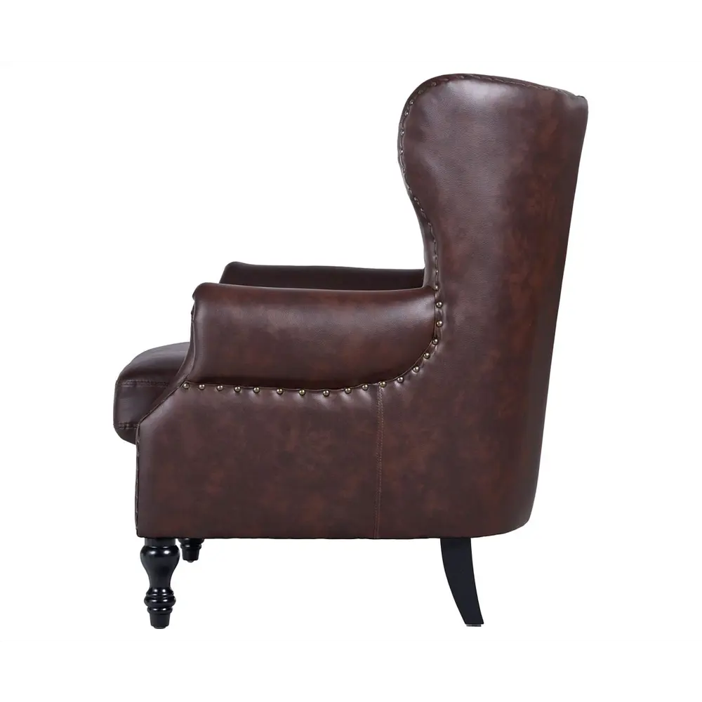 Фото 2 Кресло Гласар Барон 70x86x74 см эко-кожа цвет коричневый Фото 2 Кресло Гласар Барон 70x86x74 см эко-кожа цвет коричневый