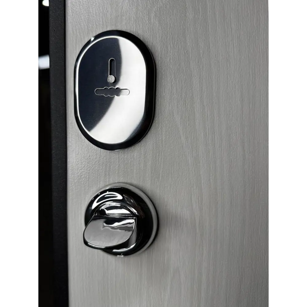 Фото 6 Входная дверь Superlock SL-3 правый 205x96см цвет черный муар/белый ясень Фото 6 Входная дверь Superlock SL-3 правый 205x96см цвет черный муар/белый ясень