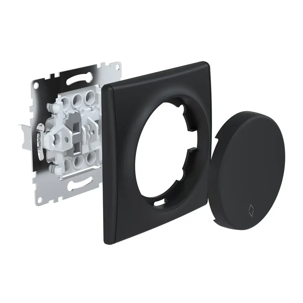 Фото 10 Рамка для розеток и выключателей Onekeyelectro Florence 1 пост цвет черный