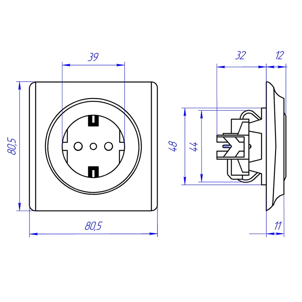 Фото 5 Розетка встраиваемая Onekeyelectro Florence 2172810 с заземлением цвет черный Фото 5 Розетка встраиваемая Onekeyelectro Florence 2172810 с заземлением цвет черный