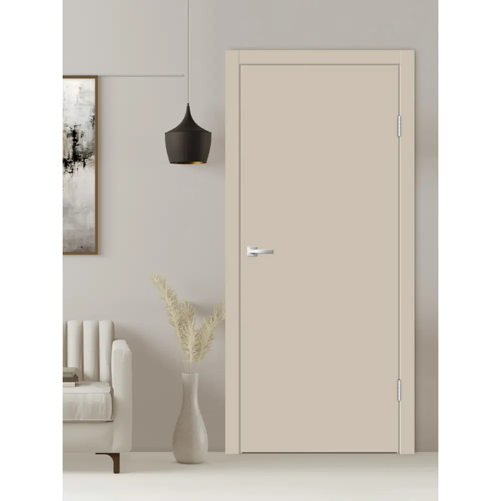 Фото 2 Комплект межкомнатной двери Velldoris Galant глухая 200x60см ПЭТ цвет кварцит с коробом и наличниками Фото 2 Комплект межкомнатной двери Velldoris Galant глухая 200x60см ПЭТ цвет кварцит с коробом и наличниками