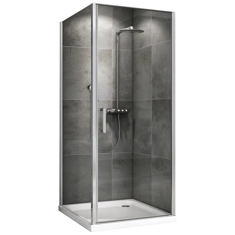 Фото 16 Душевой уголок Abber Sonnenstrand AG04080-S100 прямоугольный 100x80см серебро профиль эффект стекла прозрачный