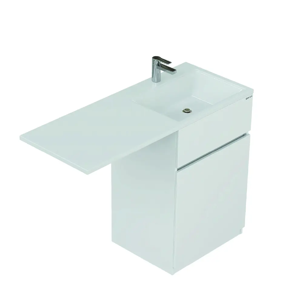 Фото 8 Тумба под раковину напольная Onika 105804 58см цвет белый