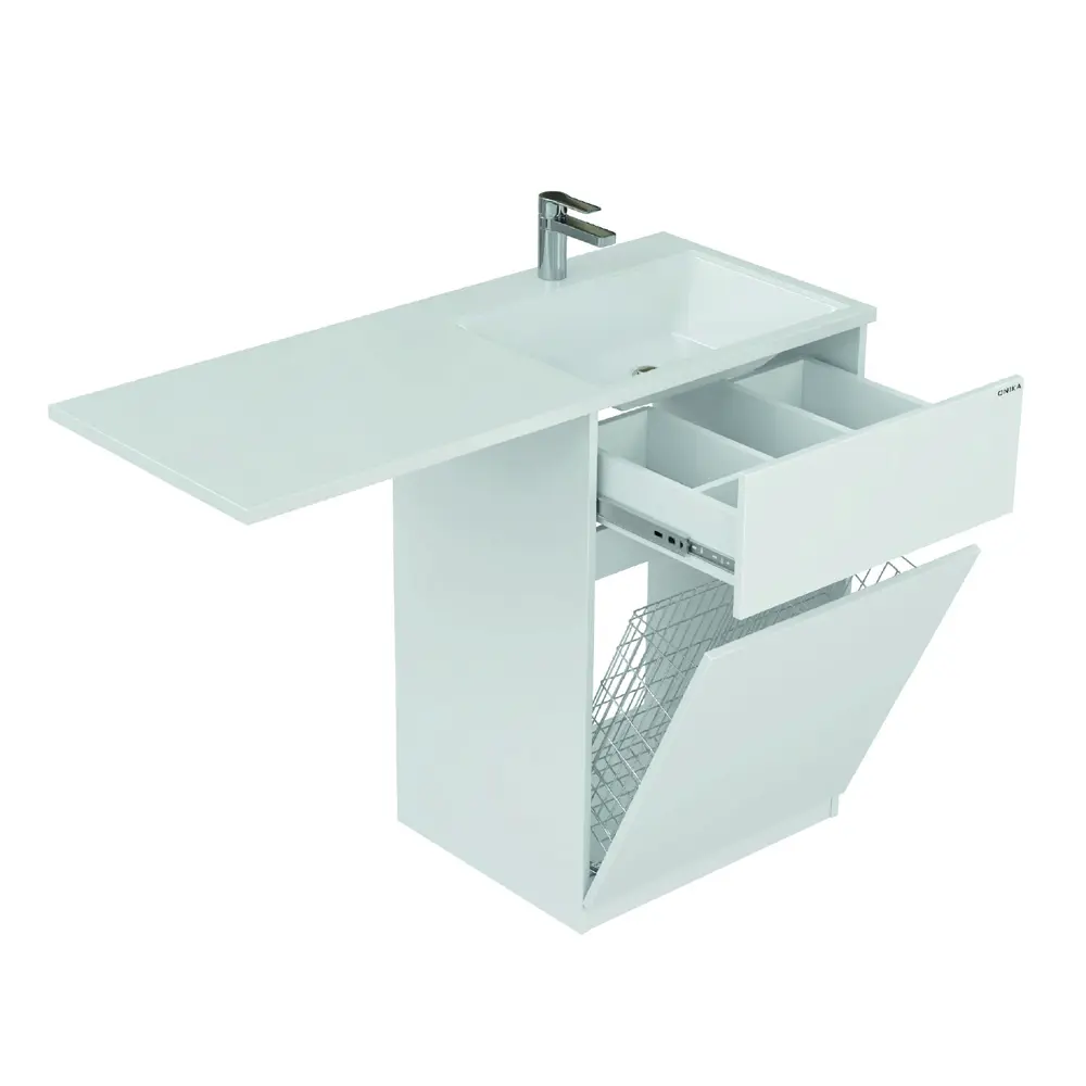 Фото 7 Тумба под раковину напольная Onika 105804 58см цвет белый