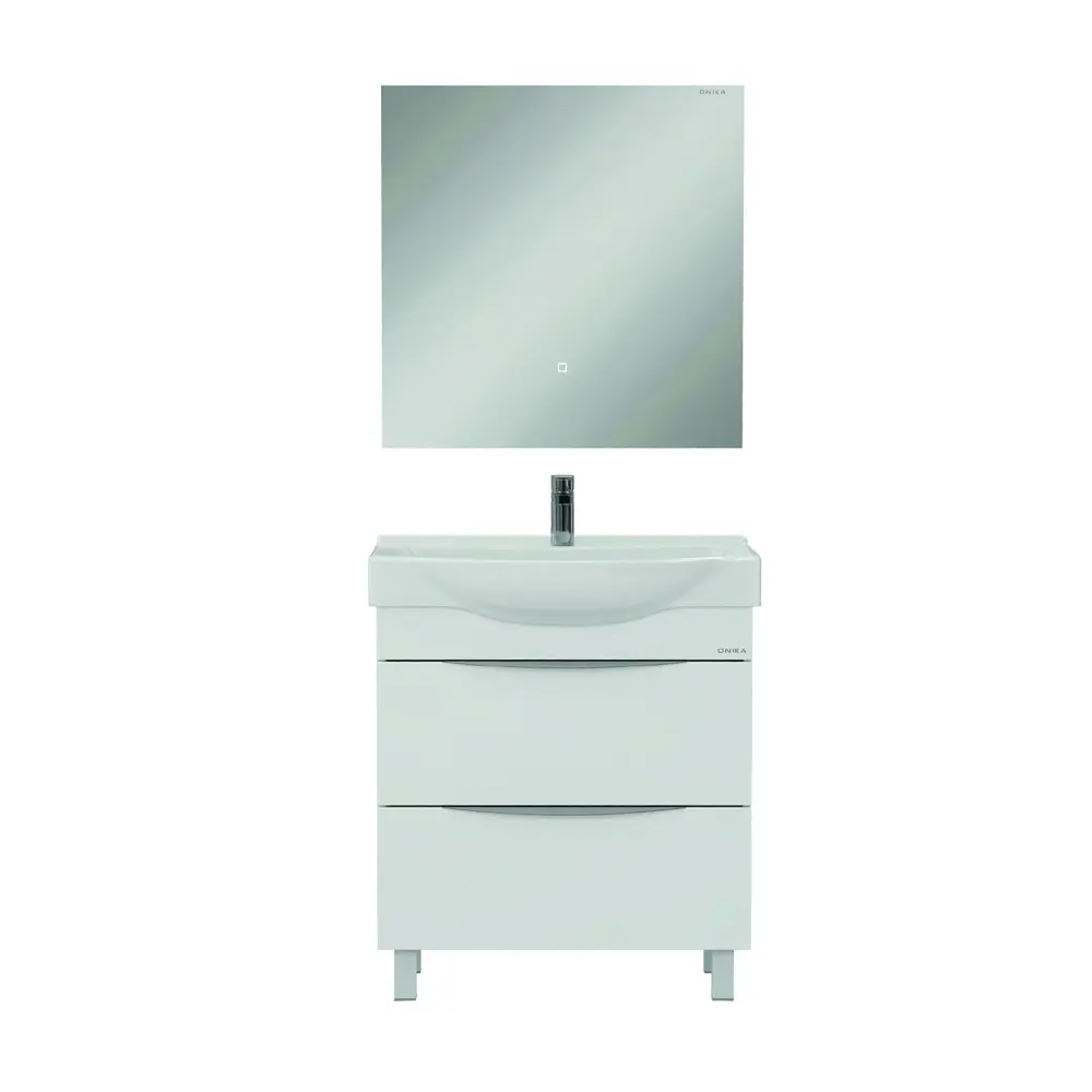 Фото 9 Тумба под раковину напольная Onika 108068 77см цвет белый