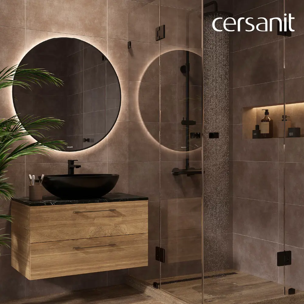 Фото 3 Зеркало для ванной Cersanit Eclipse 64147 с подсветкой 80x80см Фото 3 Зеркало для ванной Cersanit Eclipse 64147 с подсветкой 80x80см