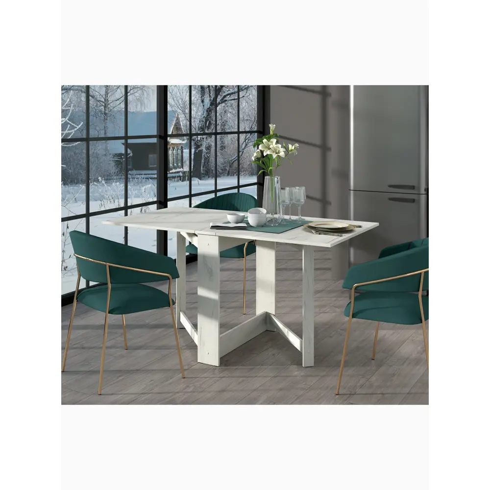 Фото 2 Стол прямоугольный Сима-ленд 17x148 см лдсп цвет белый Фото 2 Стол прямоугольный Сима-ленд 17x148 см лдсп цвет белый